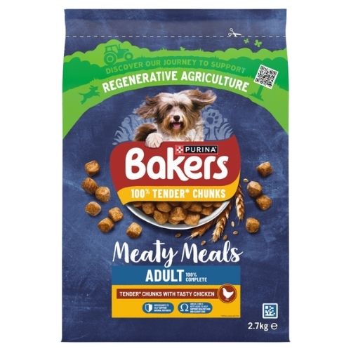 BAKERS MEATY MEALS ADULT CHICKEN DRY DOG FOOD 2.7KG