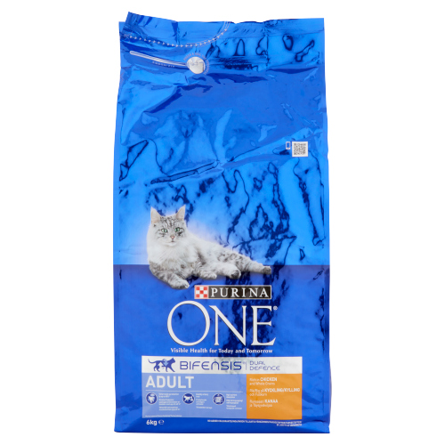 PURINA ONE ADULT DRY CAT FOOD CHICKEN AND WHOLEGRAINS 6KG