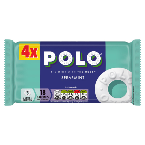 POLO SPEARMINT MINT TUBE 4PK 136G