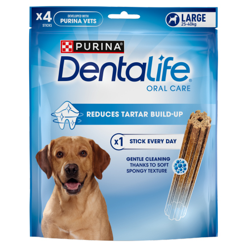 DENTALIFE LARGE DOG DENTAL CHEWS 4 STICK 142G