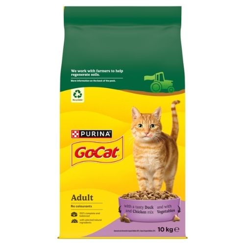 GO-CAT WITH DUCK AND CHICKEN MIX DRY CAT FOOD 10KG