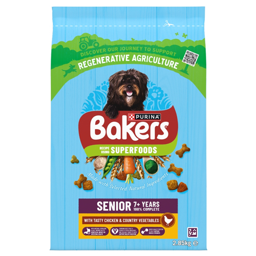 BAKERS SENIOR CHICKEN WITH VEGS DRY DOG FOOD 2.85KG