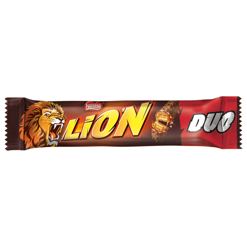 LION MILK CHOCOLATE DUO BAR 2PK 60G