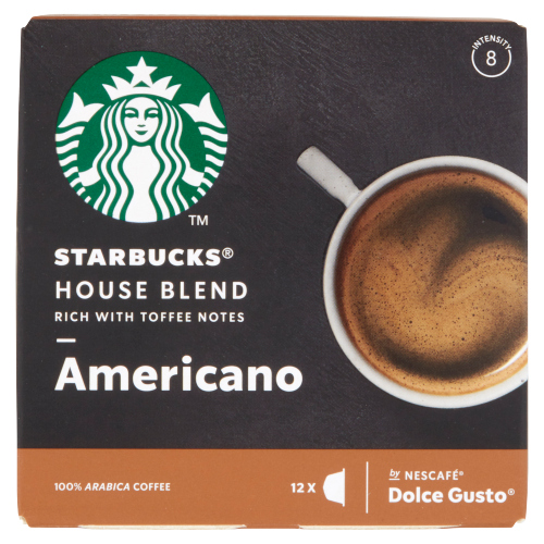 STARBUCKS HOUSE BLEND AMERICANO MEDIUM 12CAP 102G