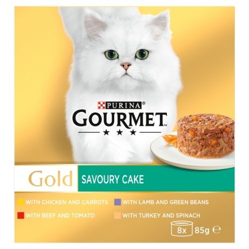 GOURMET GOLD SAVOURY CAKE MEAT AND VEGETABLES 8PK 85G