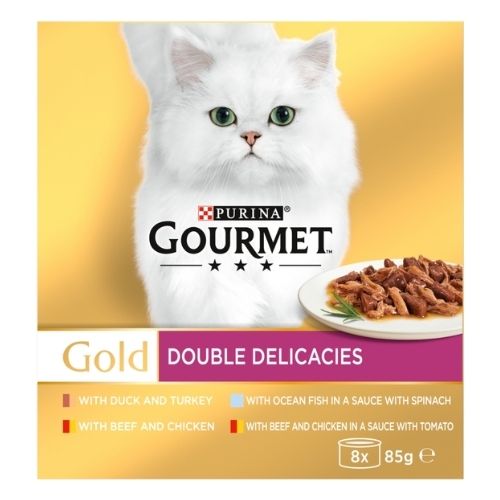 GOURMET GOLD DOUBLE DELICACIES 8PK 85G