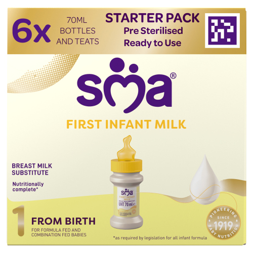 SMA PRO FIRST INFANT MILK FROM BIRTH STARTER PACK 70ML