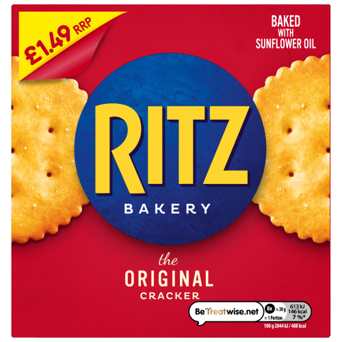 RITZ ORIGINAL CRACKERS PMP £1.49 150G