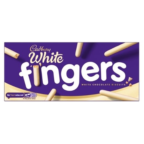 CADBURY SKELETON FINGERS WHITE CHOCOLATE BISCUITS 114G