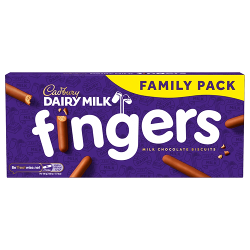 CADBURY DAIRY MILK FINGERS MILK CHOCOLATE BISCUITS 189G
