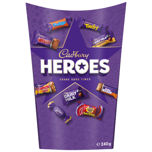 CADBURY HEROES CHOCOLATE CARTON 240G-XMAS