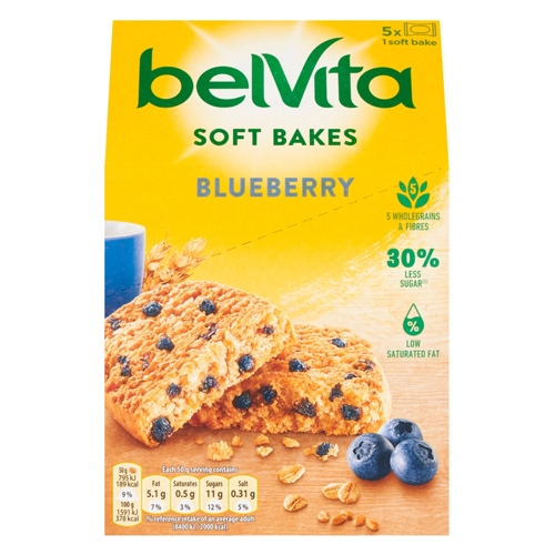 BELVITA BREAKFAST SOFT BAKES BLUE BERRIES 200G
