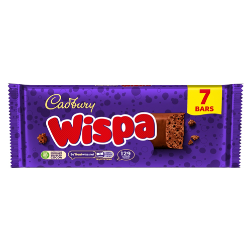 CADBURY WISPA CHOCOLATE BAR 7PK 165.9G