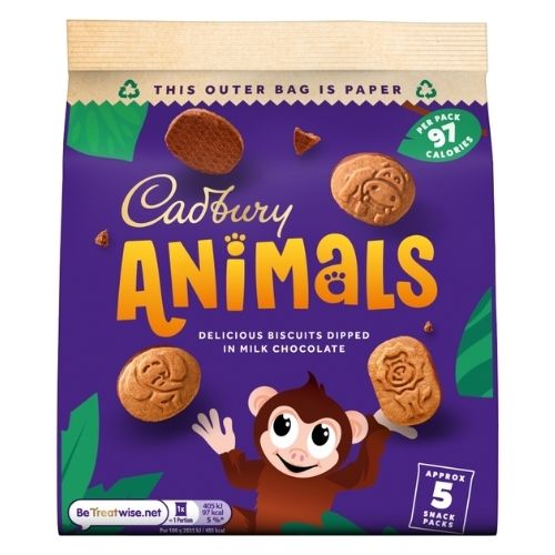 CADBURY ANIMALS MINI BISCUTS 5PK  99.5G