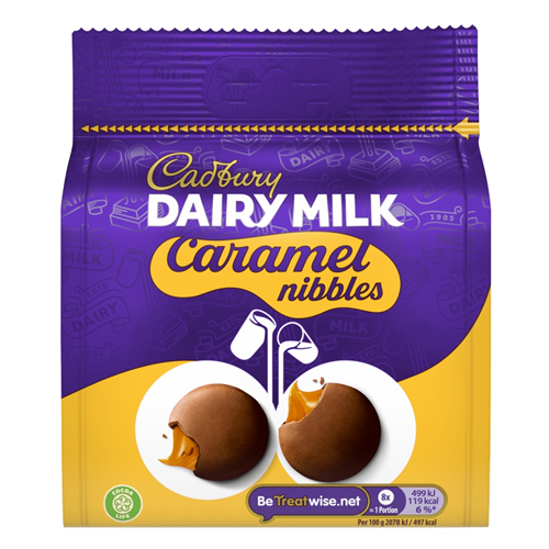 CADBURY DAIRY MILK CARAMEL NIBBLES 85G