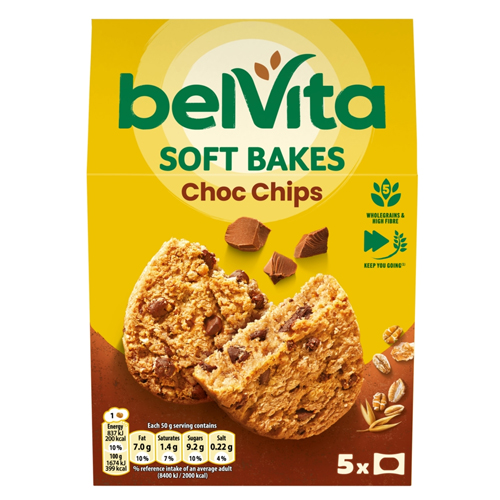 BELVITA SOFT BAKES CHOC CHIP 250G