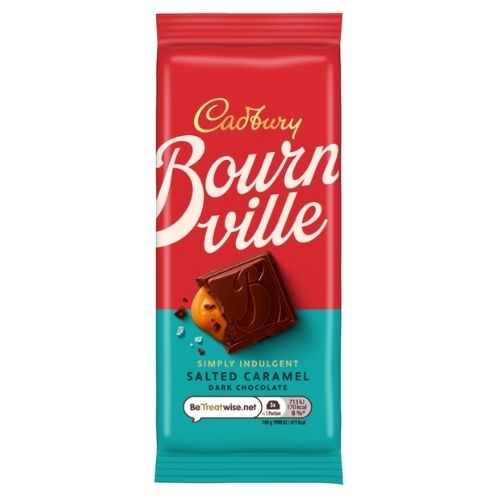 CADBURY BOURNVILLE SALTED CARAMEL DARK CHOCOLATE BLOCK 110G