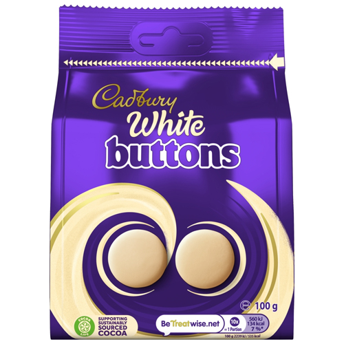 CADBURY DAIRY MILK BUTTONS TWISTED CHOCOLATE BAG 100G