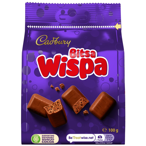 CADBURY BITSA WISPA CHOCOLATE BAG 100G