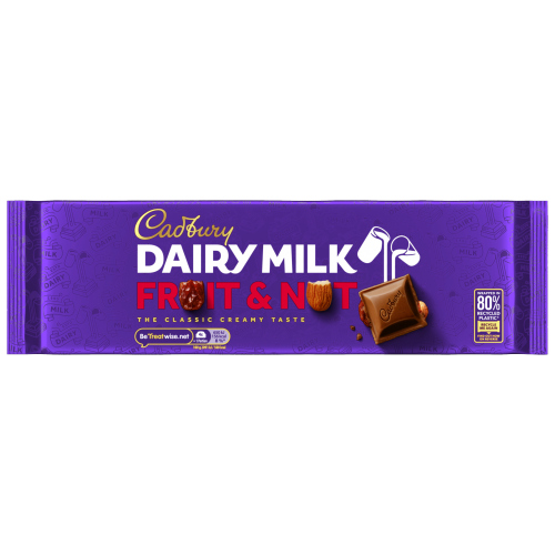 САDBURY DAIRY MILK FRUIT & NUT CHOCOLATE BLOCK 280G
