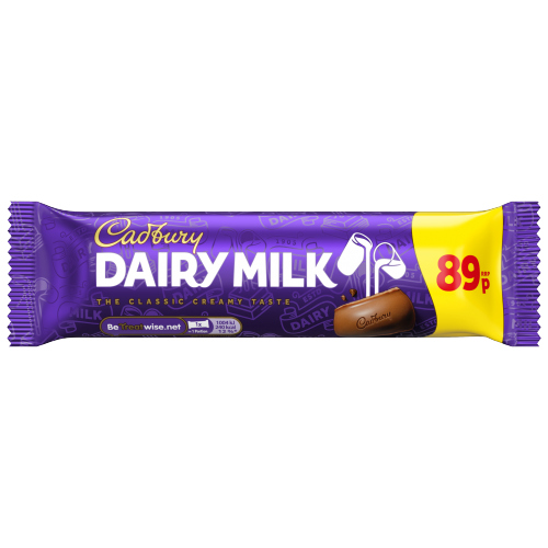 CADBURY DAIRY MILK CHOCOLATE BAR PMP 89P 45G