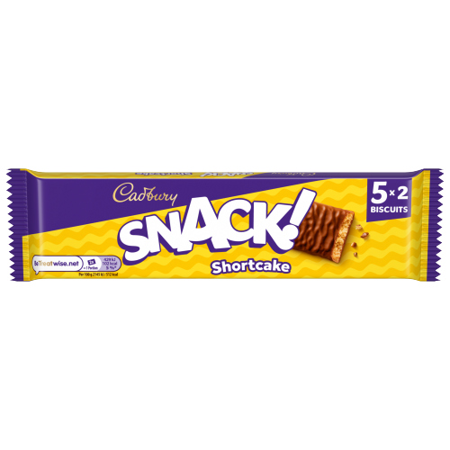 CADBURY SNACK SHORTCAKE CHOCOLATE BISCUIT 5PK 100G