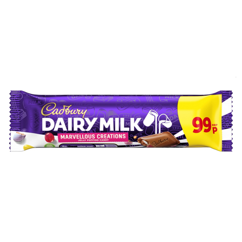 CADBURY DAIRY MILK JELLY POPPING CANDY BAR PMP 99P 47G