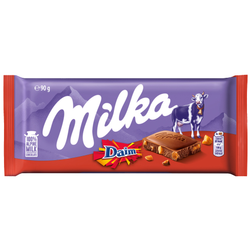 MILKA WITH DAIM CHOCOLATE BLOCK 90G