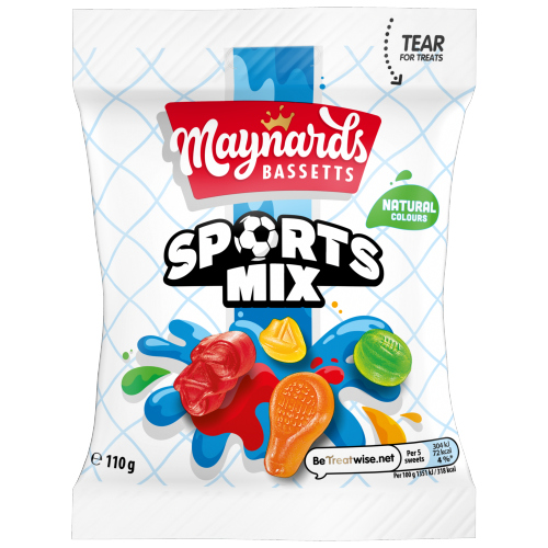 MAYNARDS BASSETTS SPORTS MIX SWEETS BAG 110G