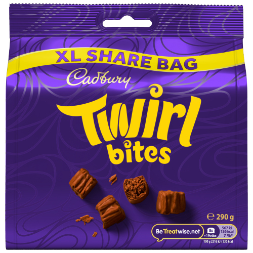 CADBURY TWIRL BITES CHOCOLATE BAG 290G