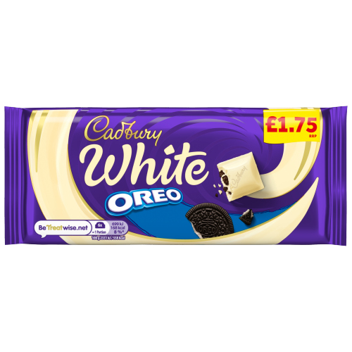 CADBURY DAIRY MILK OREO WHITE CHOCOLATE BLOCK PMP £1.75 120G
