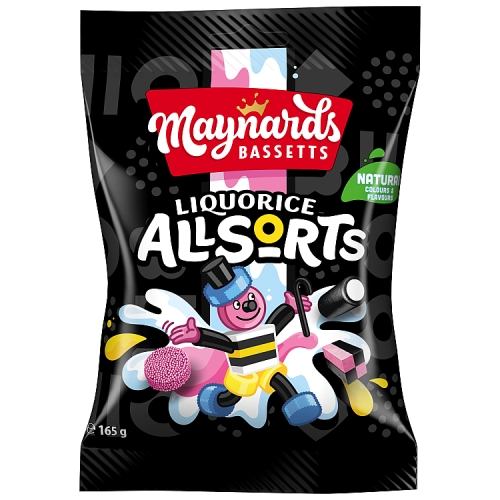 MAYNARDS BASSETTS LIQUORICE ALLSORTS BAG 165G