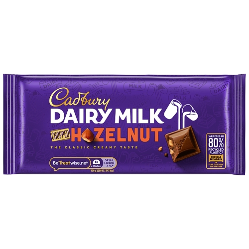 CADBURY DAIRY MILK CHOPPED NUT CHOCOLATE BLOCK 95G