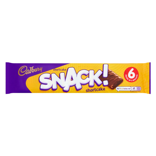 CADBURY SNACK SHORTCAKE CHOCOLATE BISCUIT 6PK 120G