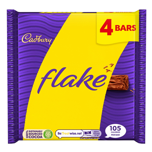 CADBURY FLAKE CHOCOLATE BAR 4PK 80G