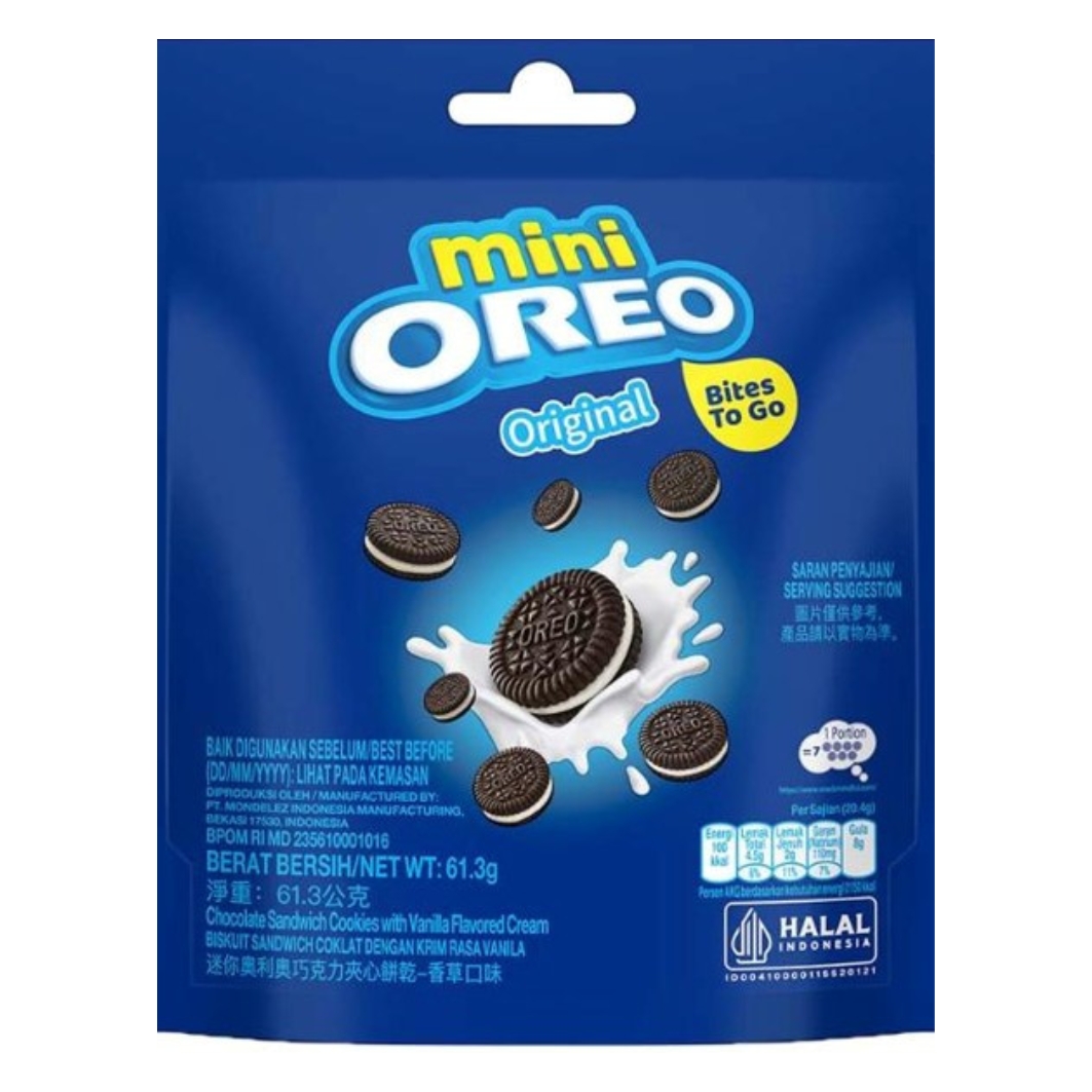 OREO MINI COOKIES VANILLA POUCH 73G