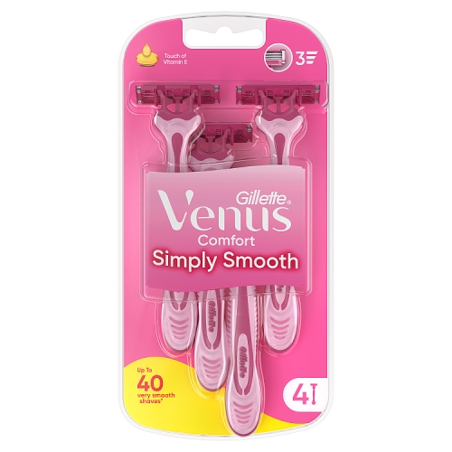 GILLETTE SIMPLY VENUS 3 DISPOSABLE RAZORS 4PK