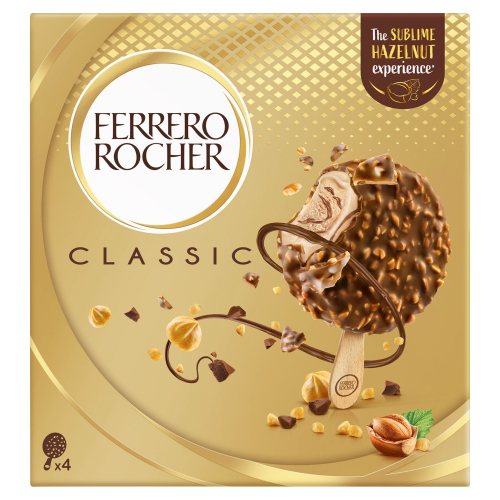FERRERO ROCHER HAZLENUT ICE CREAM 4PK