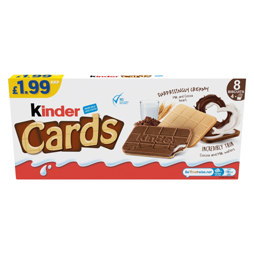 KINDER CARDS 4PK PMP £1.99