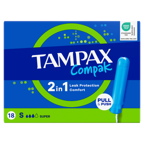 TAMPAX COMPAK SUPER SRP 18PK