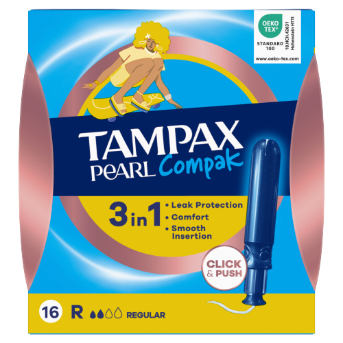 TAMPAX COMPAK PEARL REGULAR 16PK