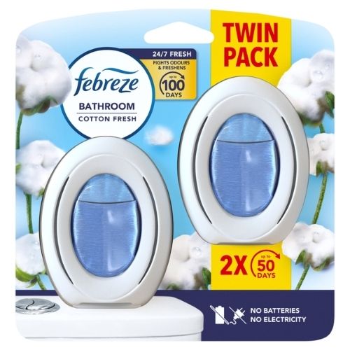 FEBREZE BATHROOM AIR FRESHENER COTTON FRESH 2PK 7.5ML