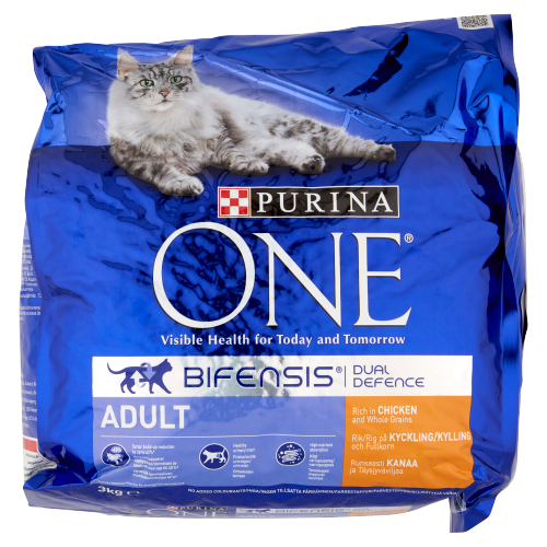 PURINA ONE ADULT DRY CAT FOOD CHICKEN AND WHOLEGRAINS 3KG