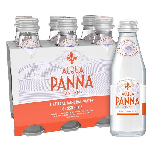 ACQUA PANNA MINERAL WATER GLASS 6PK 250ML