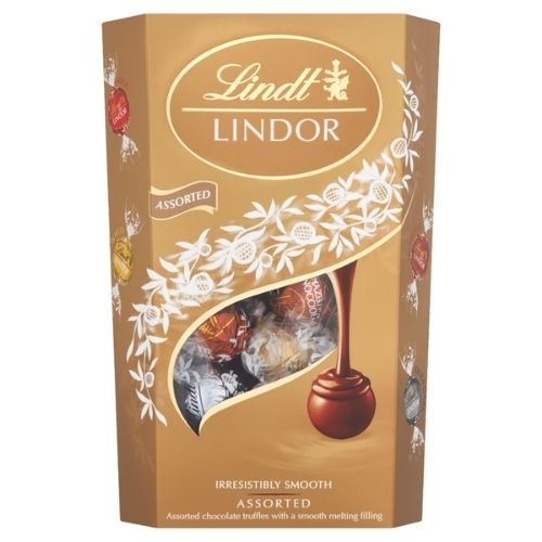 LINDT LINDOR ASSORTED CORNET 337G