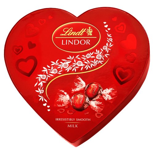 LINDT LINDOR MILK CHOCOLATE TRUFFLES HEART GIFT BOX 200G