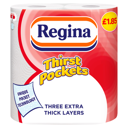 REGINA THIRST POCKETS 2 ROLL PMP £1.85 20PACK