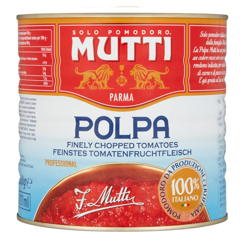 MUTTI FINELY CHOPPED TOMATOES 2.5KG