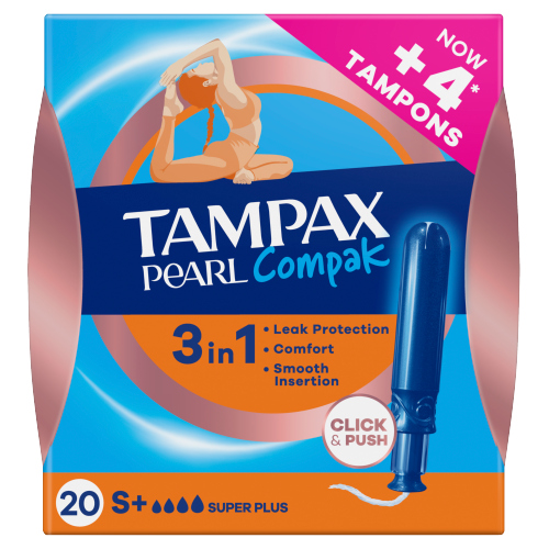 TAMPAX COMPAK PEARL SUPER PLUS 20S