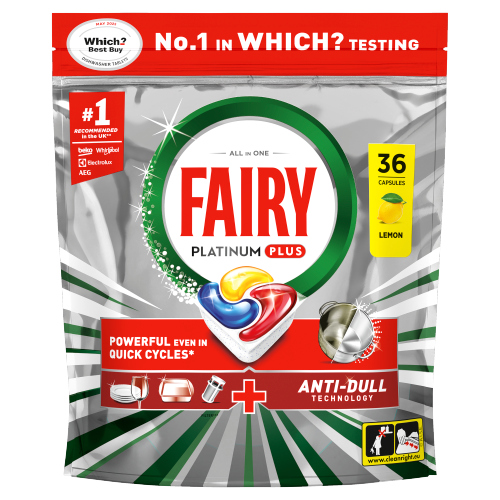 FAIRY PLATINUM PLUS DISH TABLETS LEMON 36S